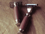 Cartridge/Safety Razor in dark wood vinyl wrap - Bundubeard