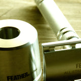 Feather AS-D2S Stainless Safety Razor with Stand - Bundubeard