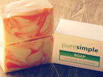 Colour swirled body soap Pure Simple - Bundubeard