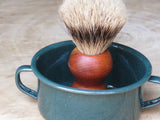 Lathering bowl/shaving soap bowl Green enamel - Bundubeard