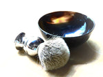 Cattle horn lathering bowl/shaving soap bowl by Pearl shaving - Bundubeard