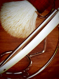 Straight razor and brush stand, roundbar in hard chrome finish - Bundubeard