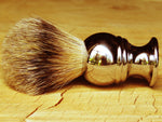 Goblet shaped brush in hard chrome. - Bundubeard