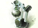 Unmarked metal razor and brush stand - Bundubeard